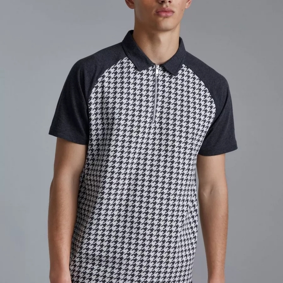 Brand new men's houndstooth Polo - Picture 3 of 7